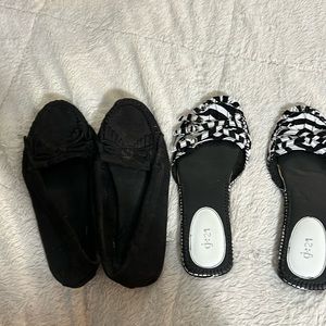 Two pairs of size 9 shoes